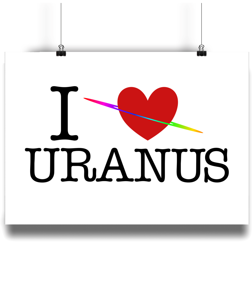 I Love Uranus Landscape Lustre Art Print
